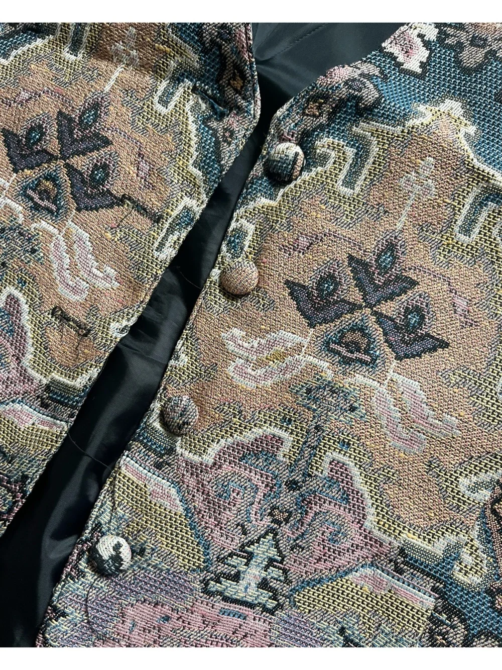 Agenda 90’s vintage tapestry‎ vest women’s size large